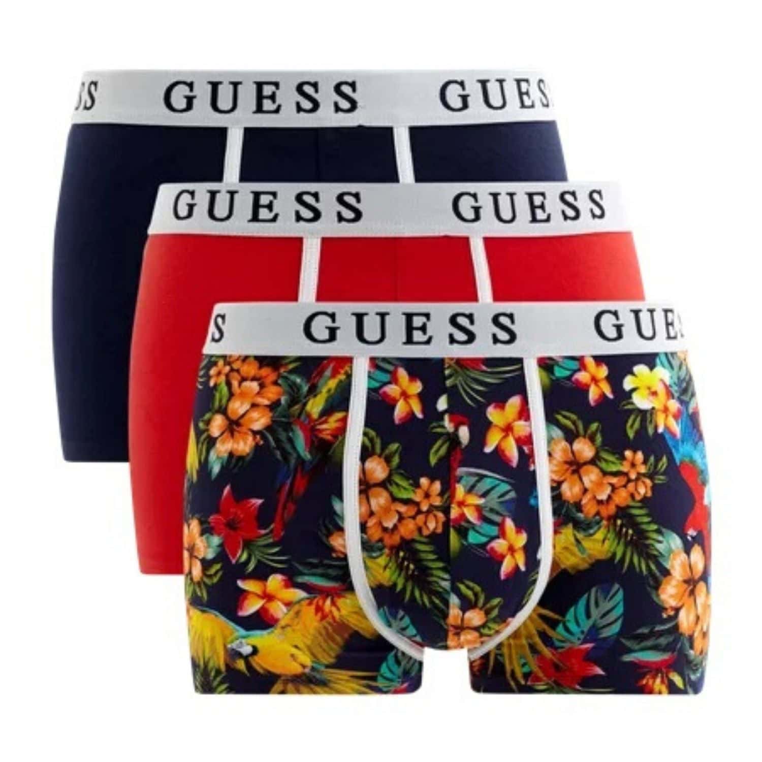 Boxerky GUESS 3-Pack Blue/Red/Multi - Spodná bielizeň - 1