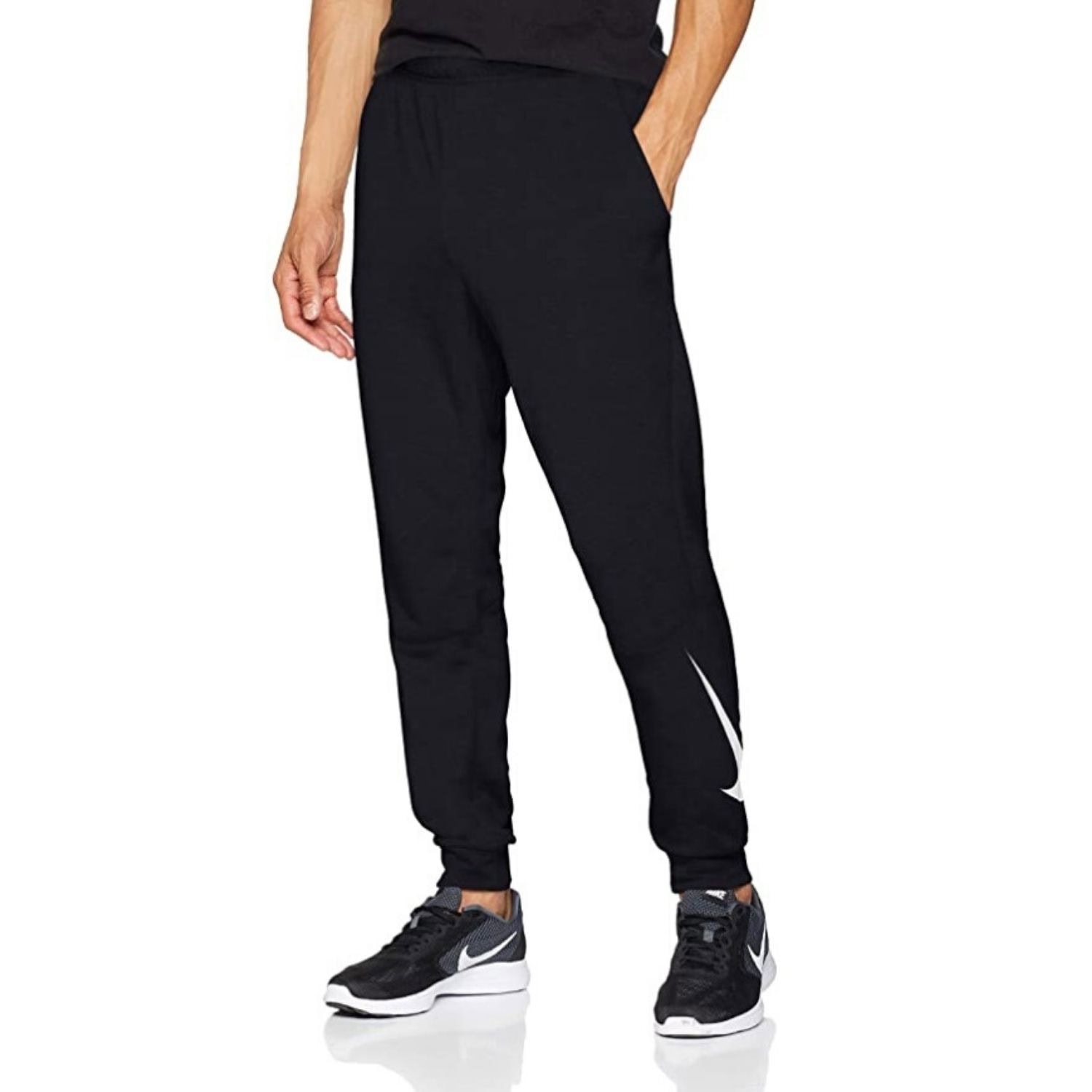Tepláky NIKE Taper FLC Black/White - Tepláky - 1