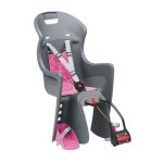 Detská sedačka zadná POLISPORT Boodie na sedl. trubku Pink