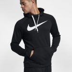 Mikina NIKE PO Swoosh Dk Black/White