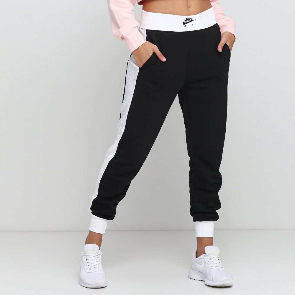 Nohavice NIKE W NSW Air Pant BB Black/White - Tepláky - 1