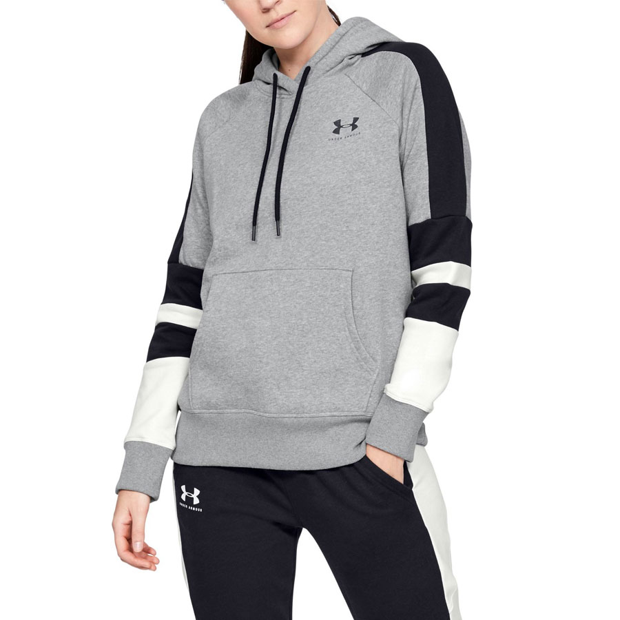 Mikina UNDER ARMOUR Rival Fleece LC Logo Hoodie Grey - Mikiny s kapucňou - 1