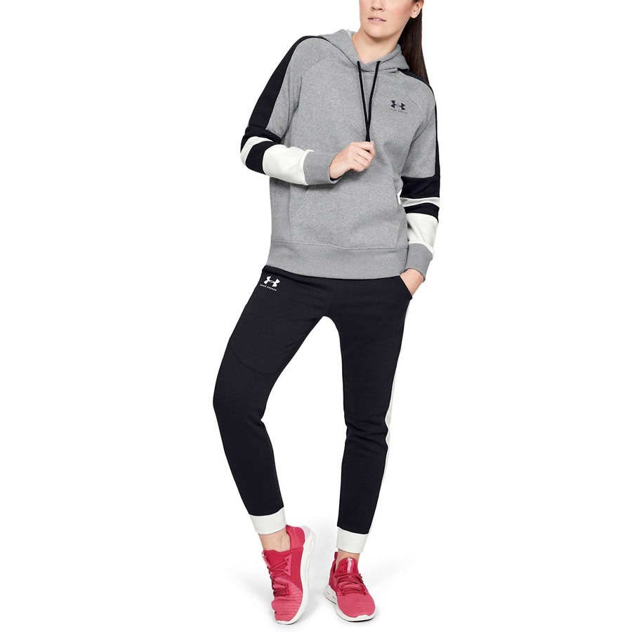 Mikina UNDER ARMOUR Rival Fleece LC Logo Hoodie Grey - Mikiny s kapucňou - 3