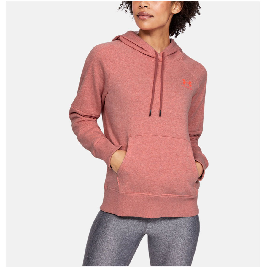 Mikina UNDER ARMOUR Rival Fleece LC Logo Hoodie Brown - Mikiny s kapucňou - 1