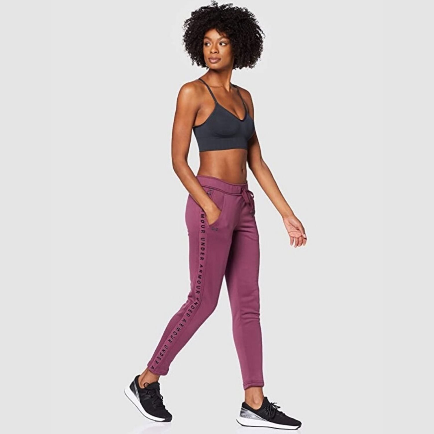 Dámske tepláky UNDER ARMOUR Tech Terry Pant Purple - Tepláky - 4