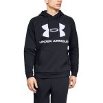 Mikina UNDER ARMOUR Rival Fleece Sportstyle Logo Martian Black/White