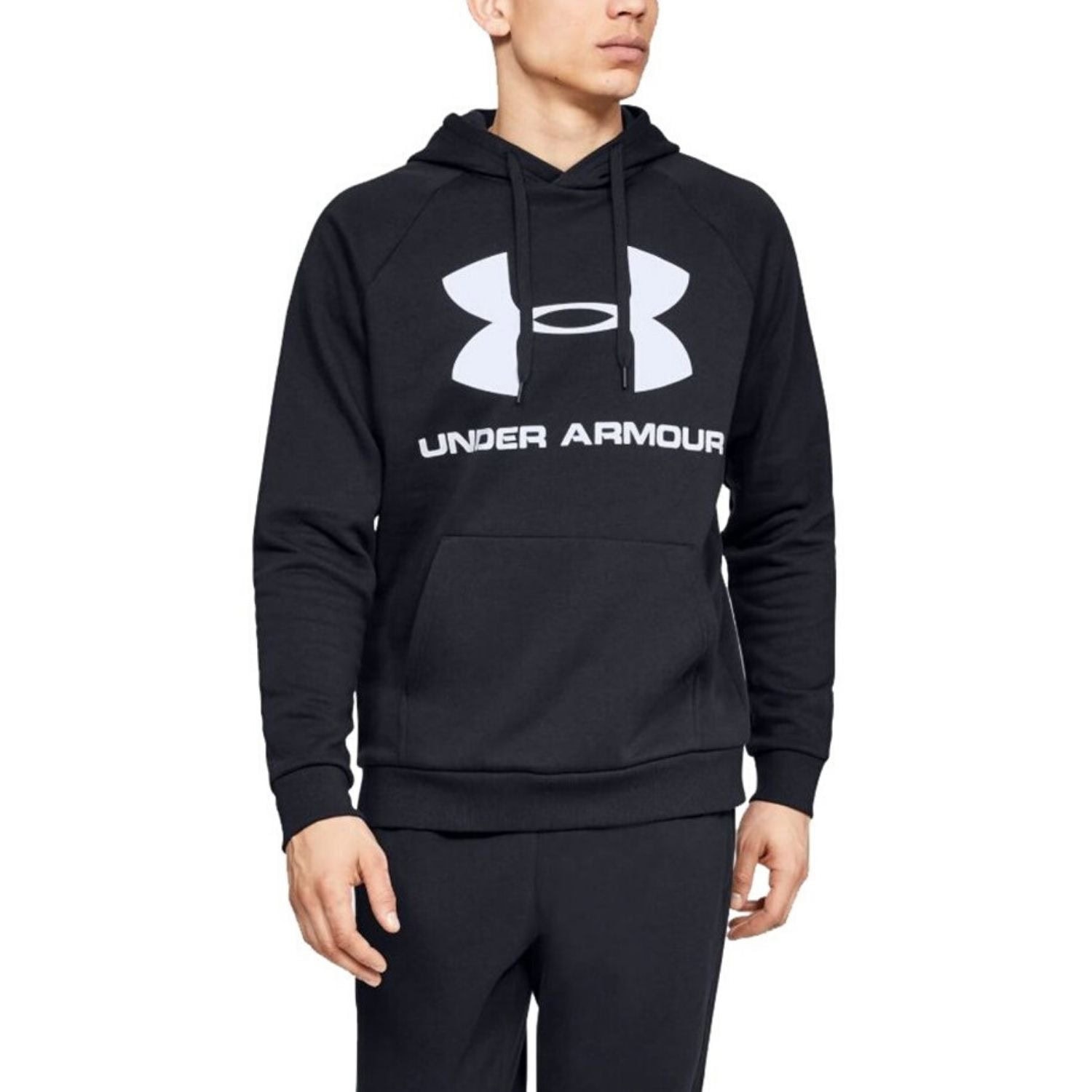Mikina UNDER ARMOUR Rival Fleece Sportstyle Logo Martian Black/White - Mikiny s kapucňou - 1