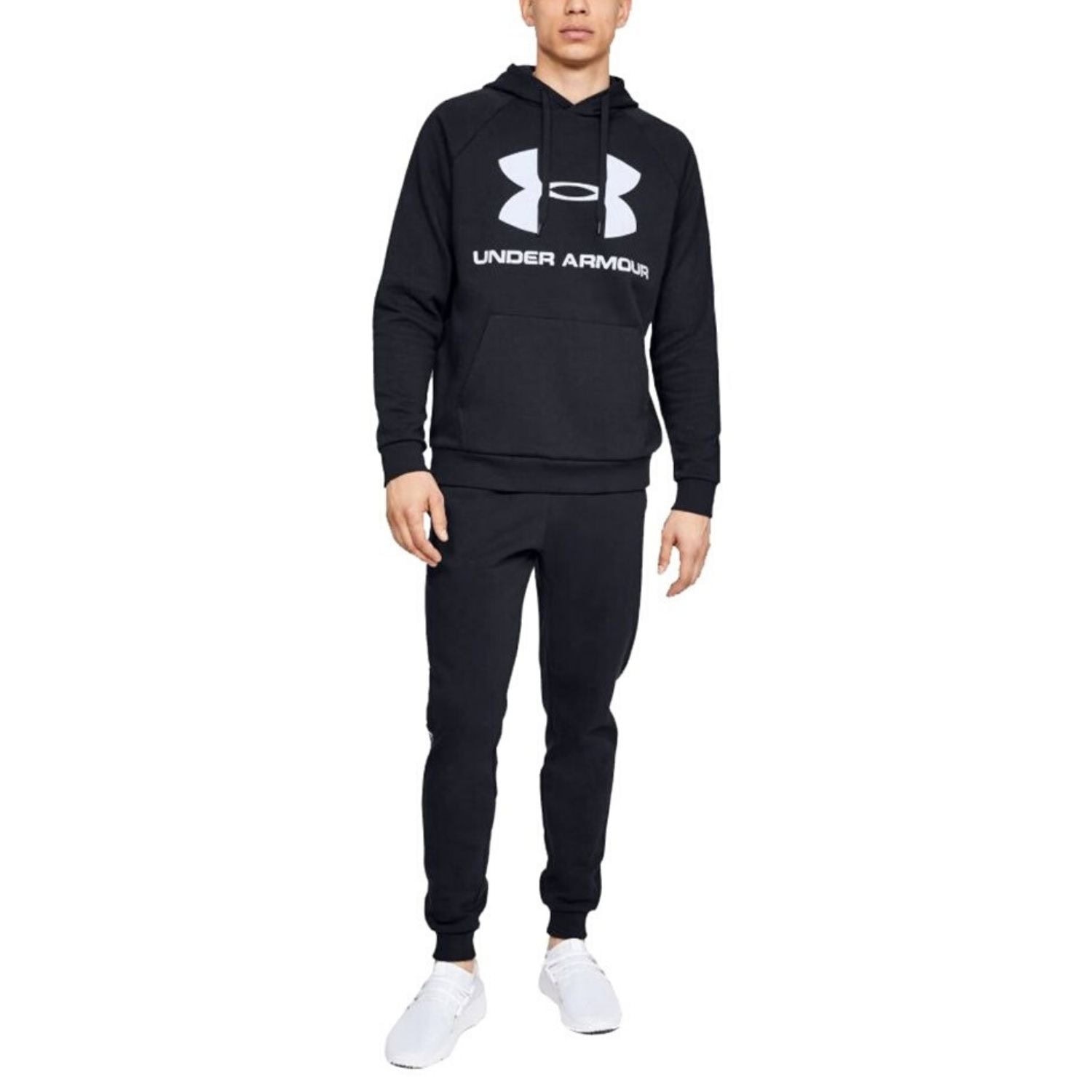 Mikina UNDER ARMOUR Rival Fleece Sportstyle Logo Martian Black/White - Mikiny s kapucňou - 4