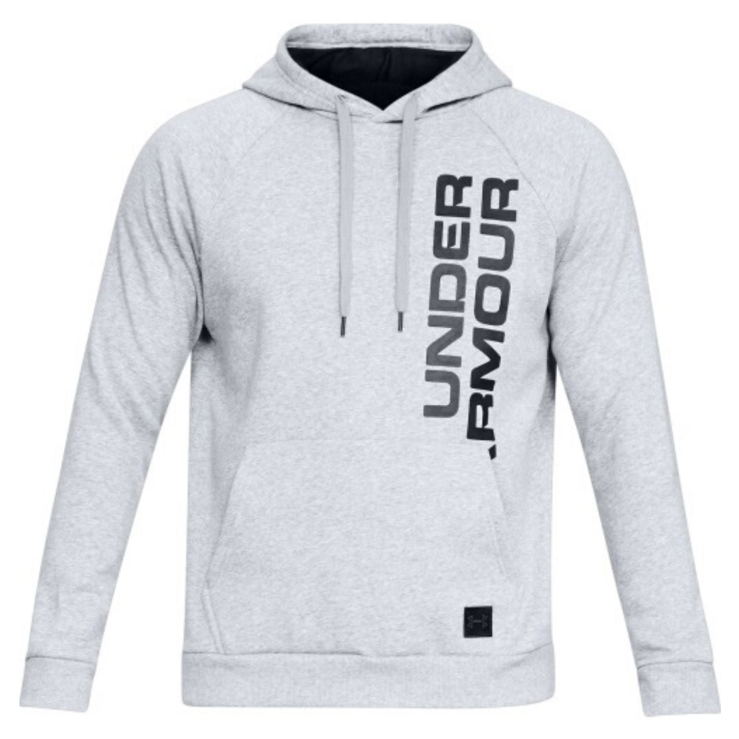 Mikina UNDER ARMOUR Rival Fleece Script Grey - Mikiny s kapucňou - 4