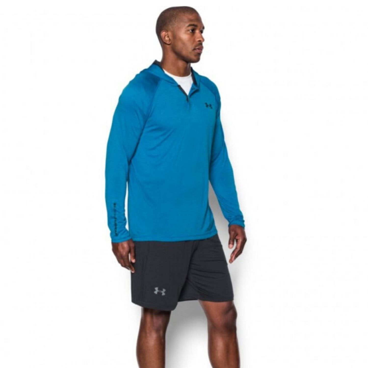 Mikina UNDER ARMOUR UA Tech Popover Henley Blue - Mikiny s kapucňou - 2