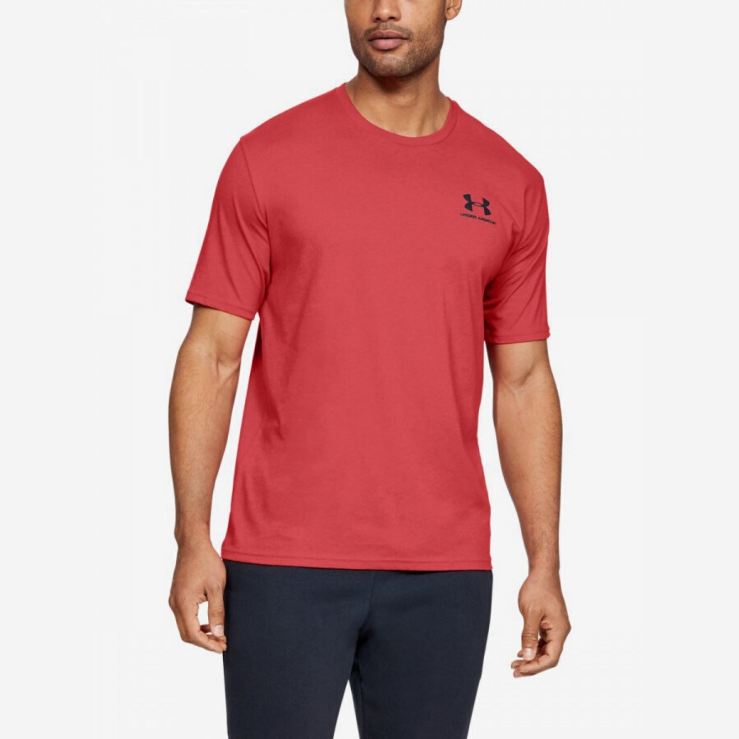 Tričko UNDER ARMOUR Sportstyle Left Chest Red - OBLEČENIE - 1