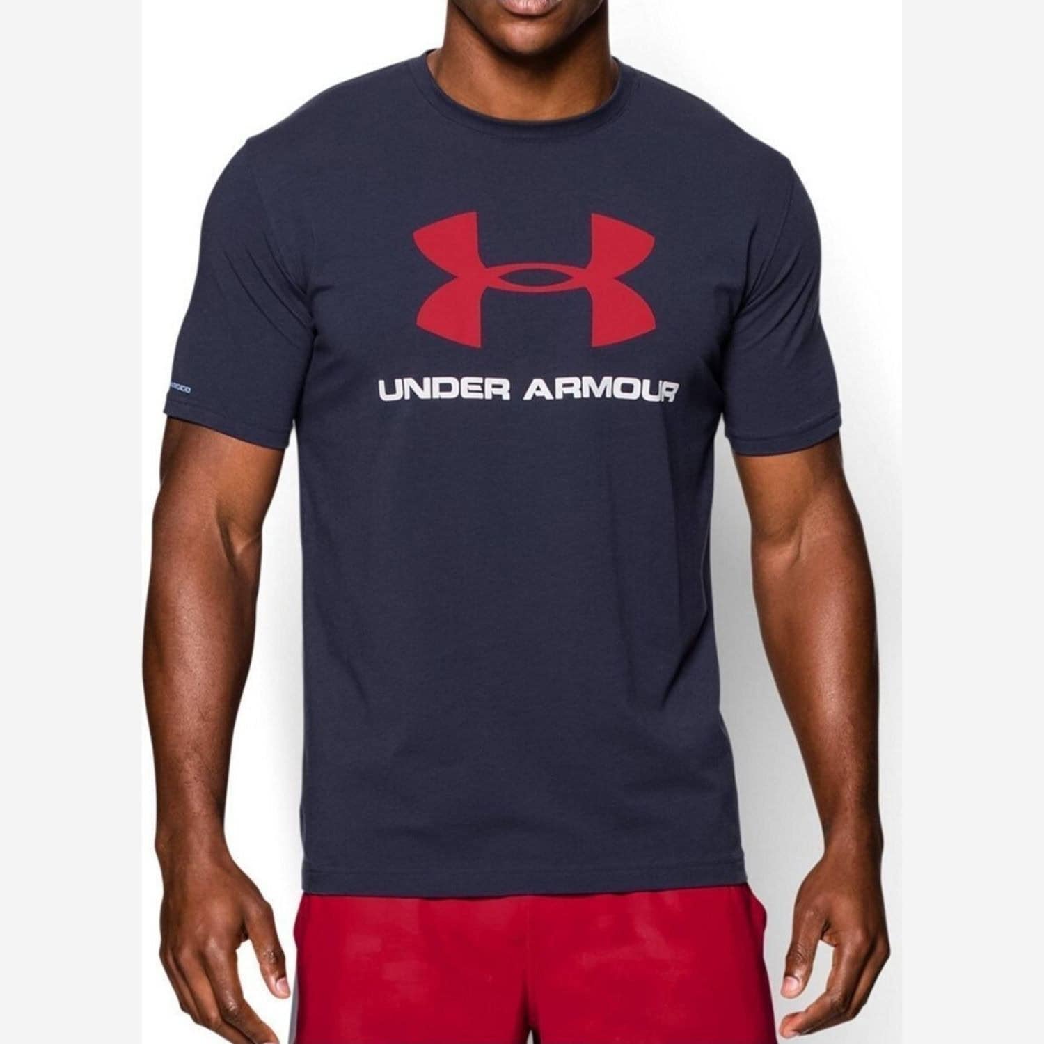 Tričko UNDER ARMOUR Sportstyle Logo Blue/Red - OBLEČENIE - 1