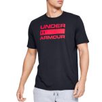 Tričko UNDER ARMOUR Team Issue Wordmark SS Black/Red