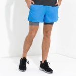 Šortky UNDER ARMOUR Qualifier 2-in-1 Short Blue/Grey
