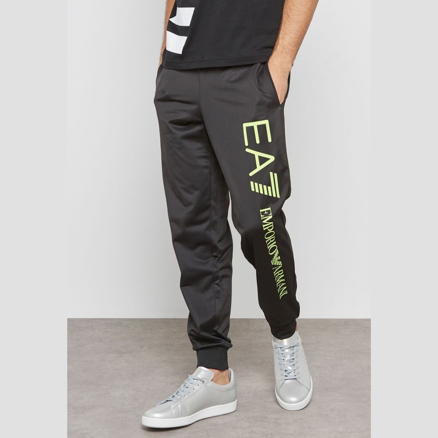 Tepláky EMPORIO ARMANI EA7 Man Jersey Trousers Black - Tepláky - 1