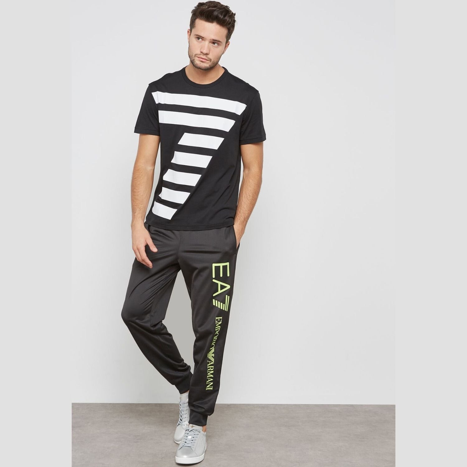 Tepláky EMPORIO ARMANI EA7 Man Jersey Trousers Black - Tepláky - 5