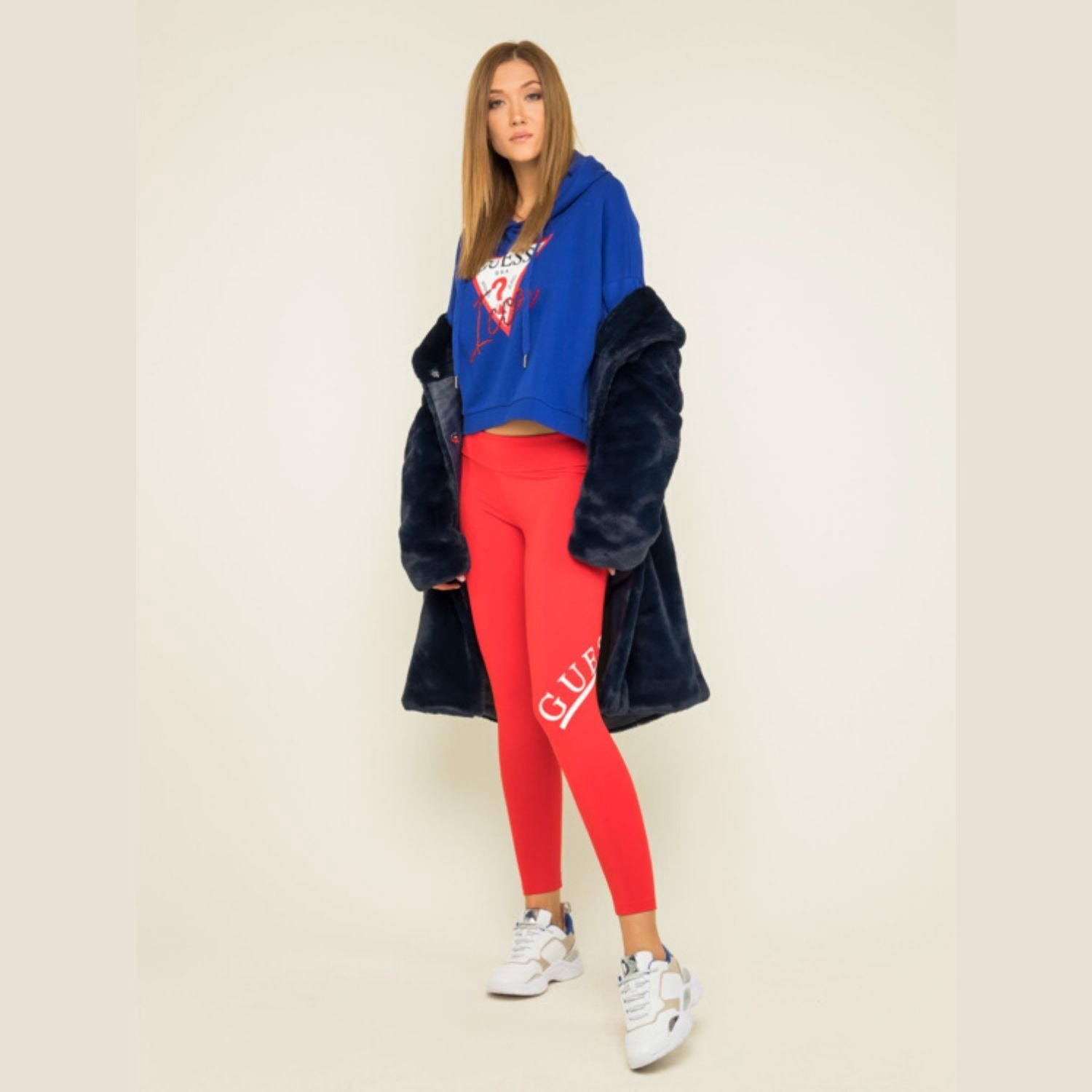 Legíny GUESS Red/White - Legíny - 3