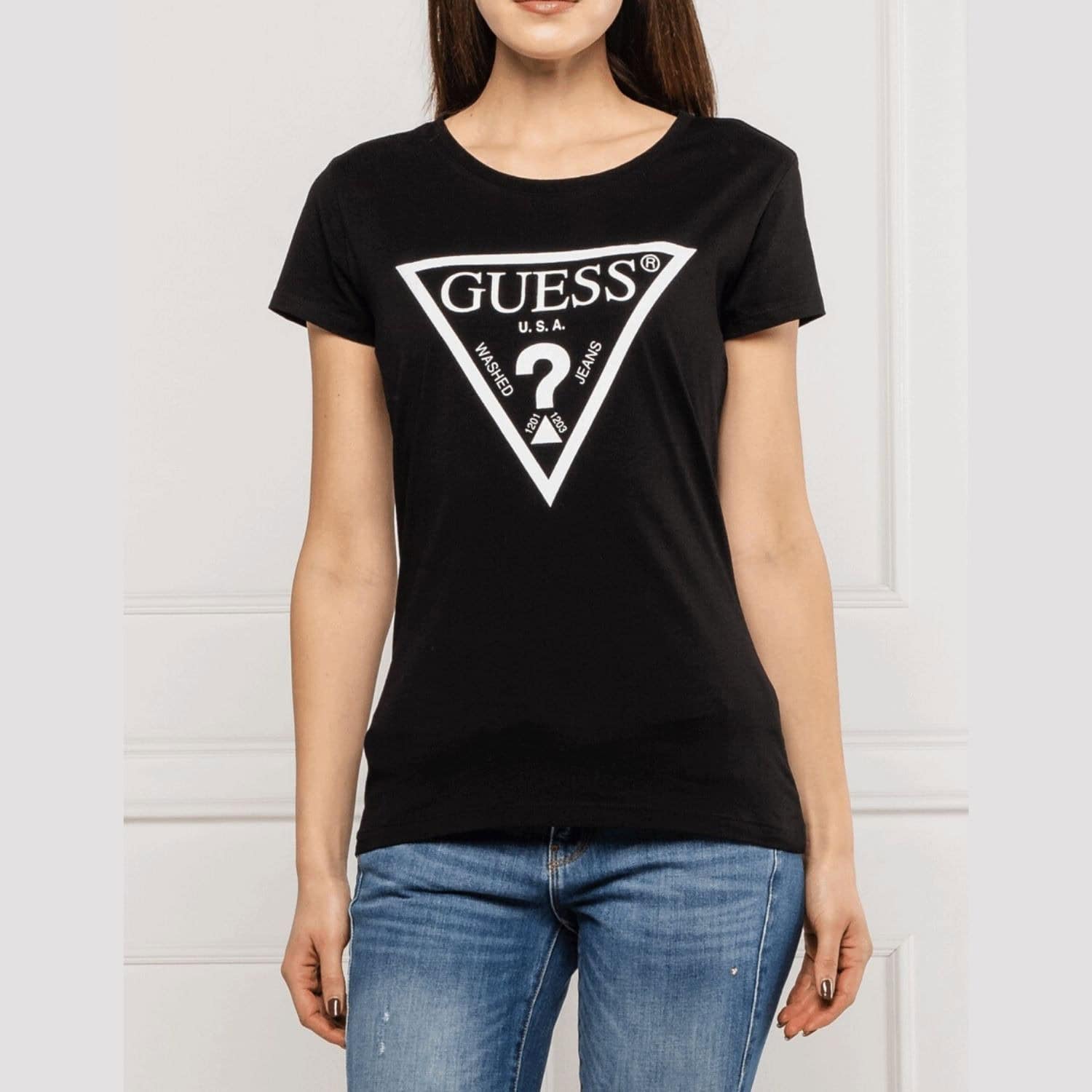 Dámske tričko GUESS Black/White - Dámske oblečenie - 1