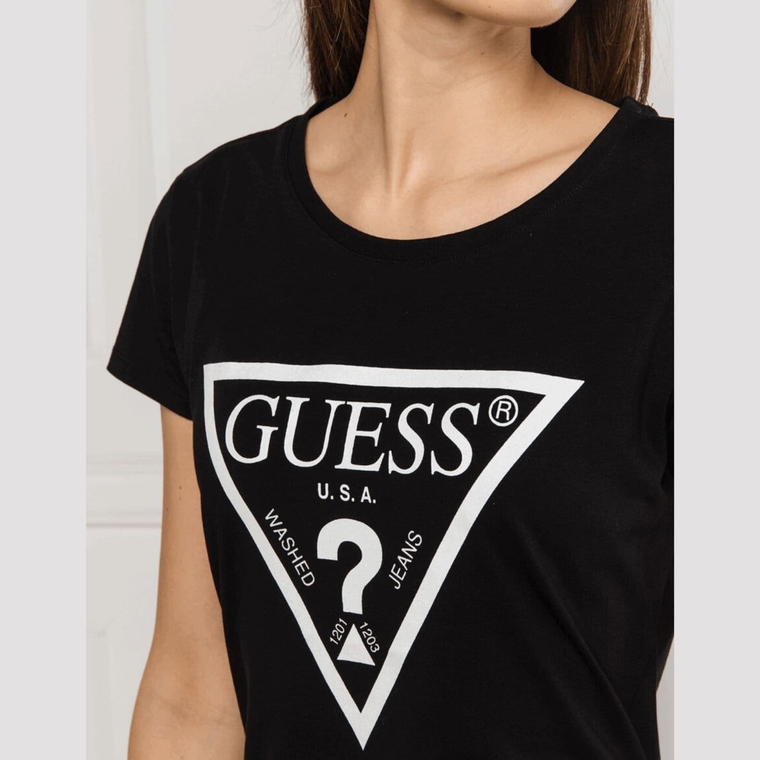 Dámske tričko GUESS Black/White - Dámske oblečenie - 3