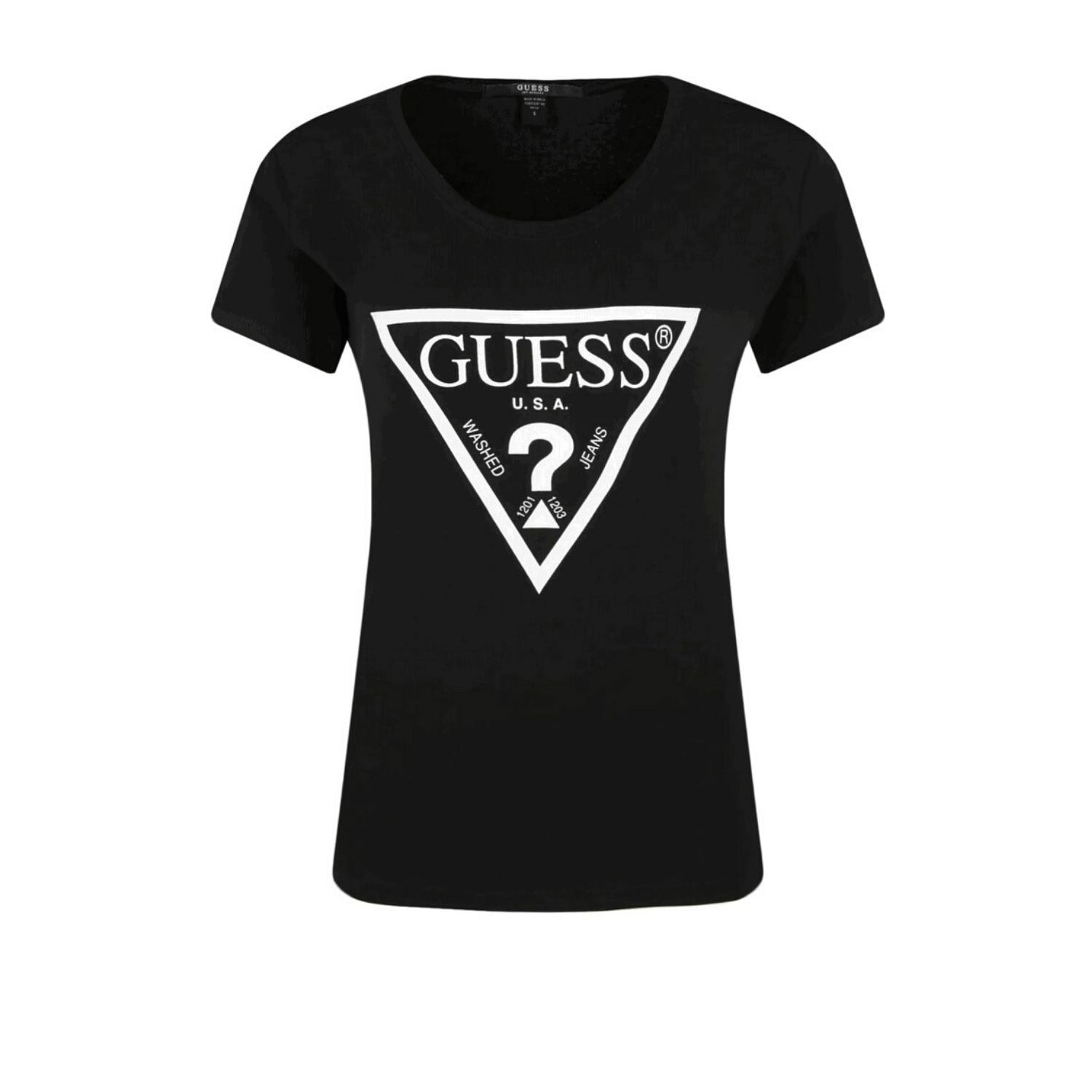 Dámske tričko GUESS Black/White - Dámske oblečenie - 4