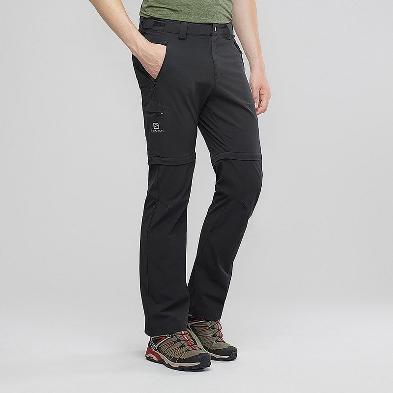 Nohavice SALOMON Wayfarer Straight ZIP PAN Black - Turistické nohavice - 1