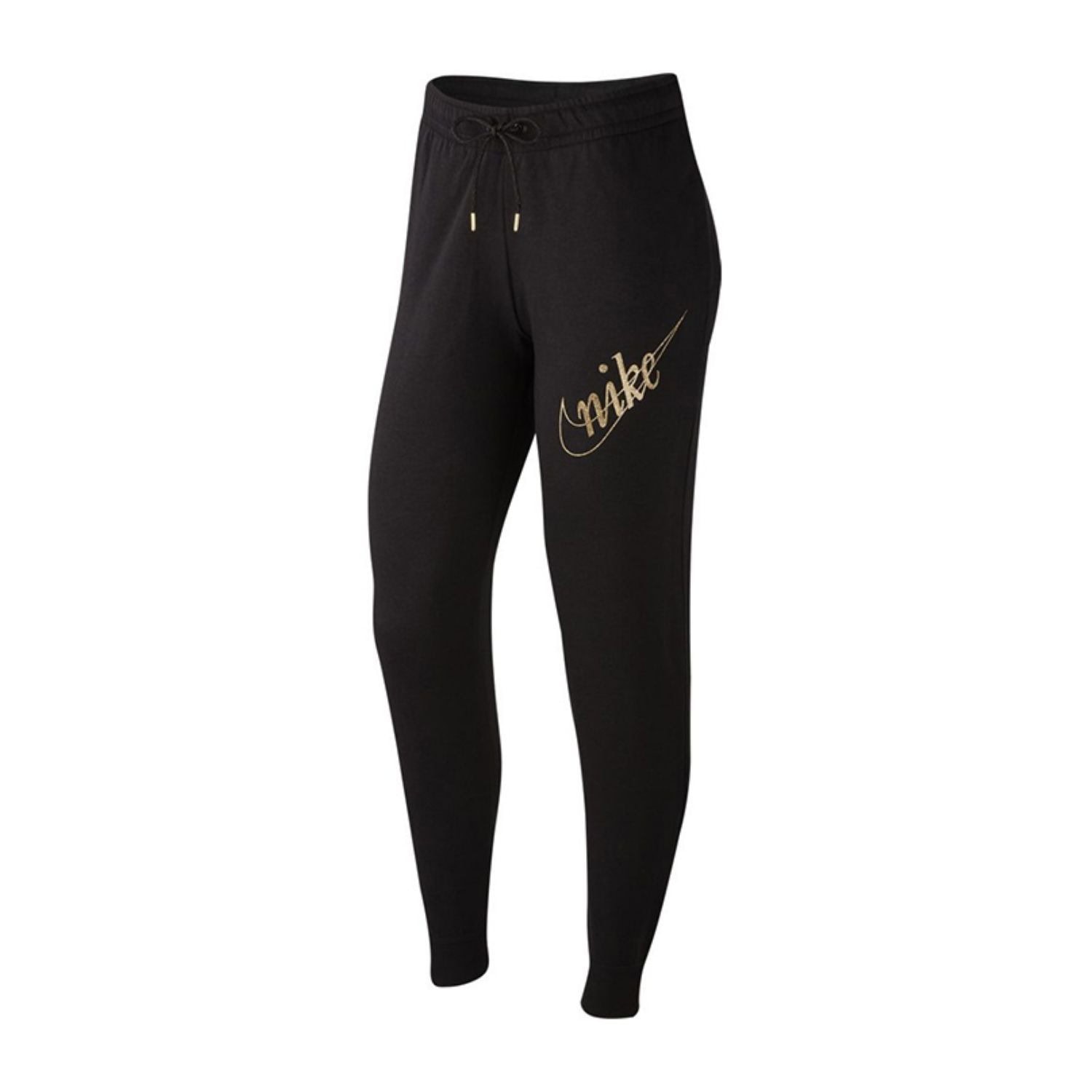 Tepláky NIKE FLC Glitter Black/Gold - Tepláky - 3