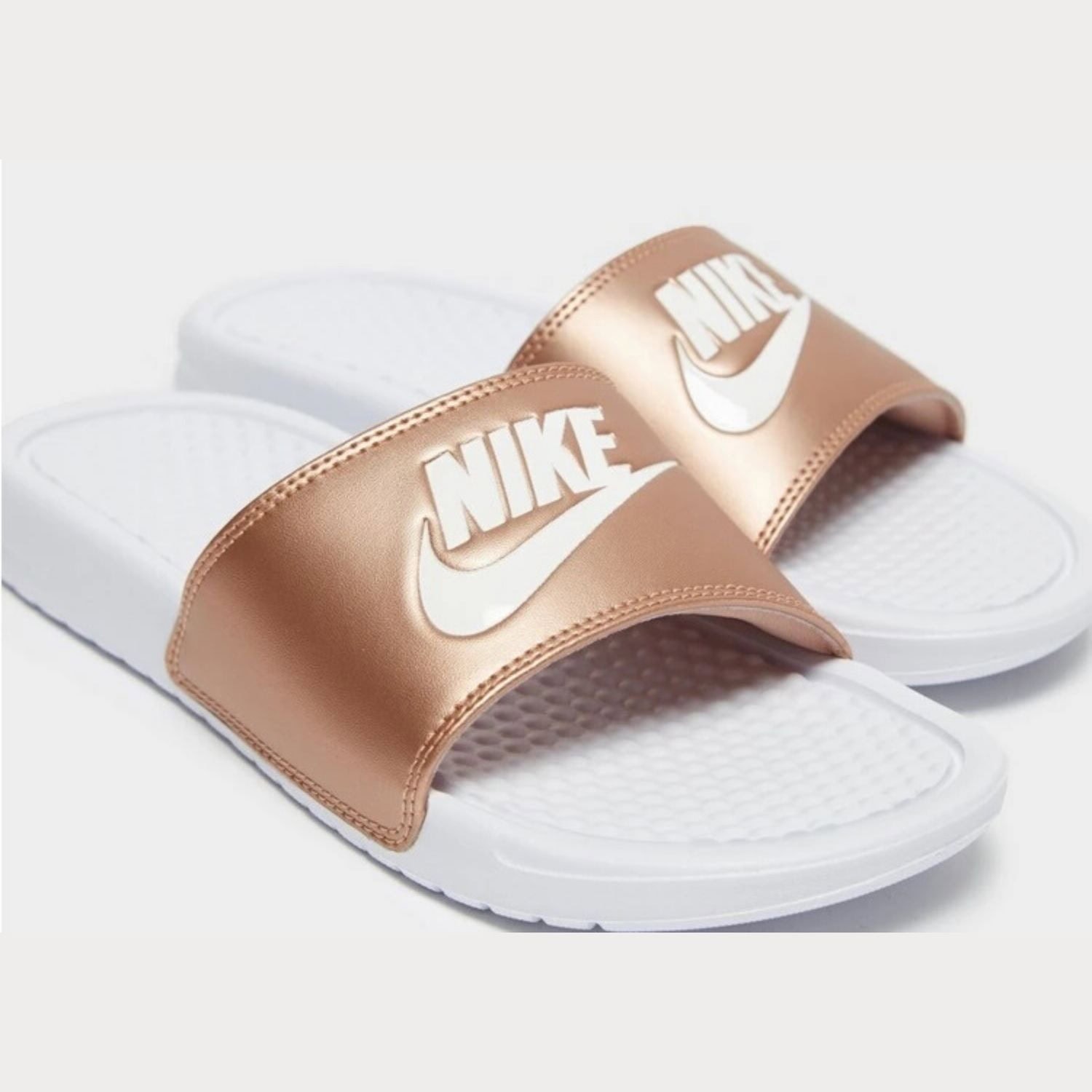 Šľapky NIKE Benassi JDI White/Bronze - Šľapky a sandále - 1