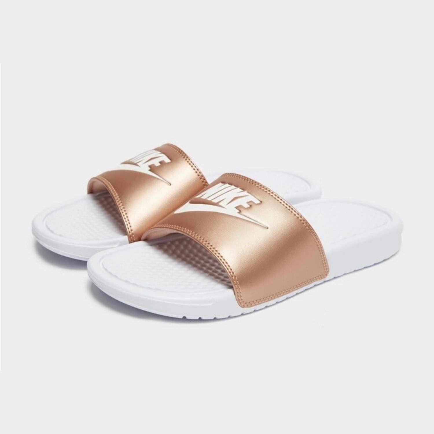 Šľapky NIKE Benassi JDI White/Bronze - Šľapky a sandále - 2