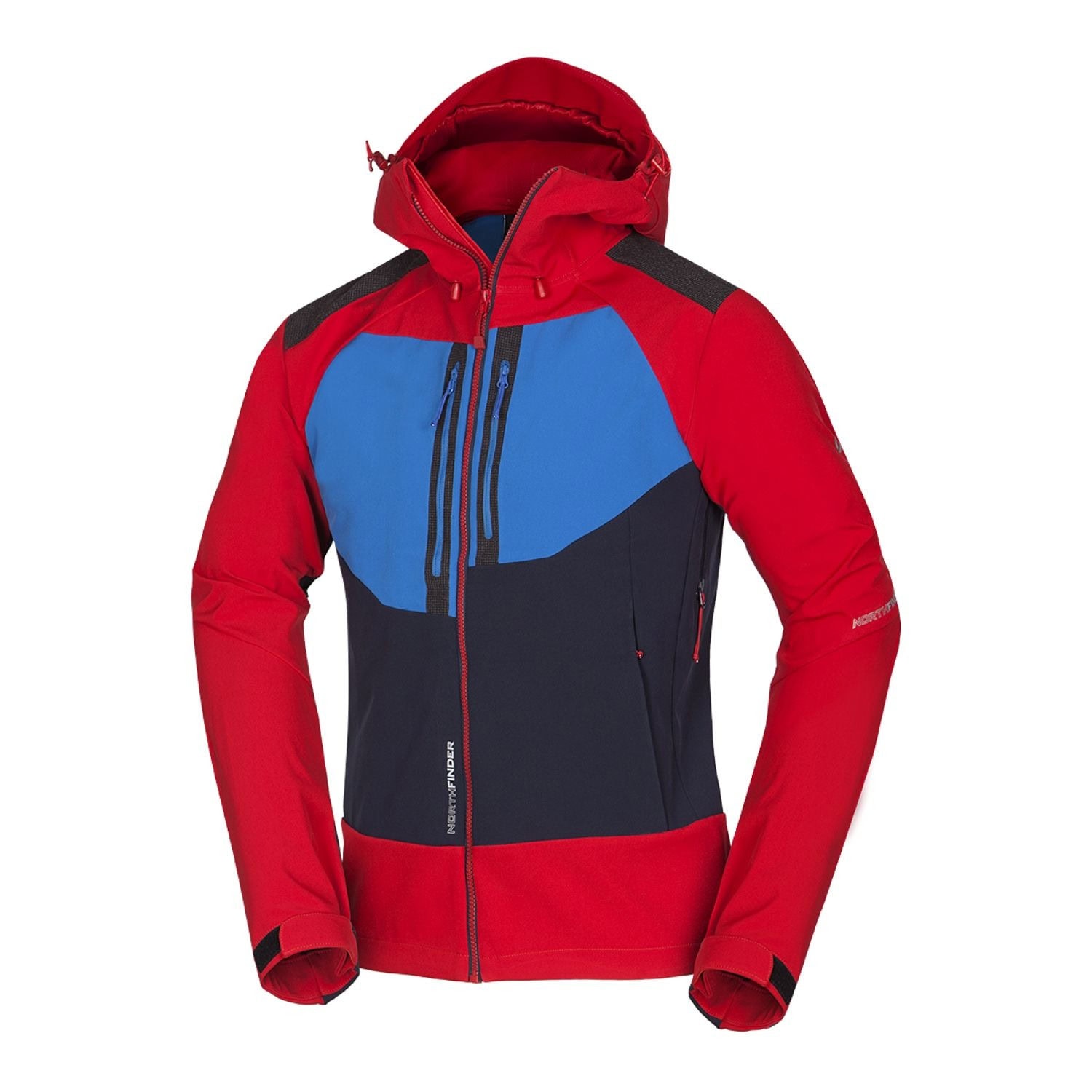 Bunda NORTHFINDER Yxont Blue/Red - Bundy na bežky a skialp - 3