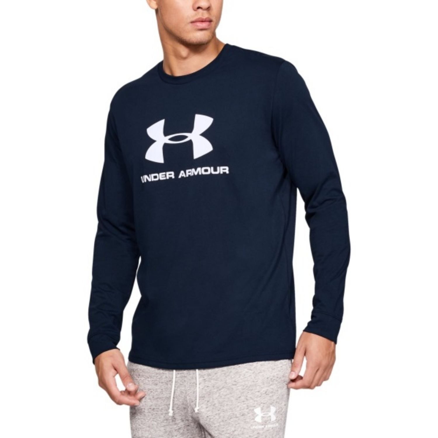 Tričko UNDER ARMOUR Sportstyle Logo LS Blue - OBLEČENIE - 1