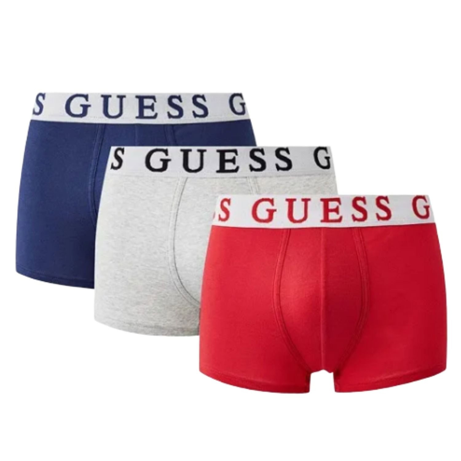 Boxerky GUESS Boxer Trunk 3-Pack Blue/Grey/Red - Spodná bielizeň - 1