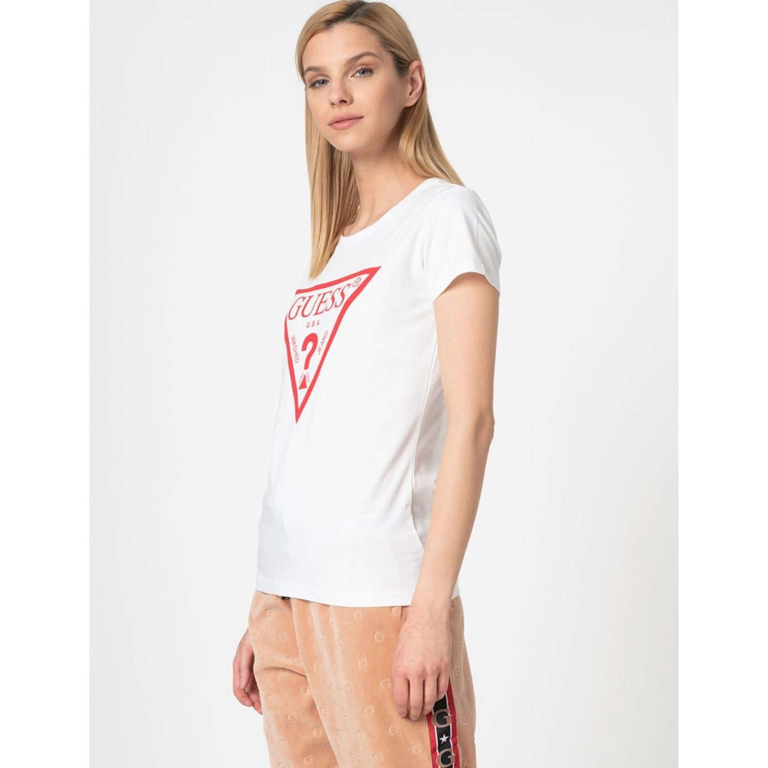 Dámske tričko GUESS White/Red - Dámske oblečenie - 3