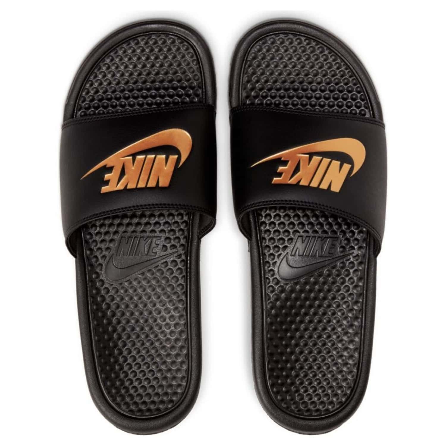 Šlapky NIKE Benassi JDI Black/Metallic Gold - Šľapky a sandále - 1