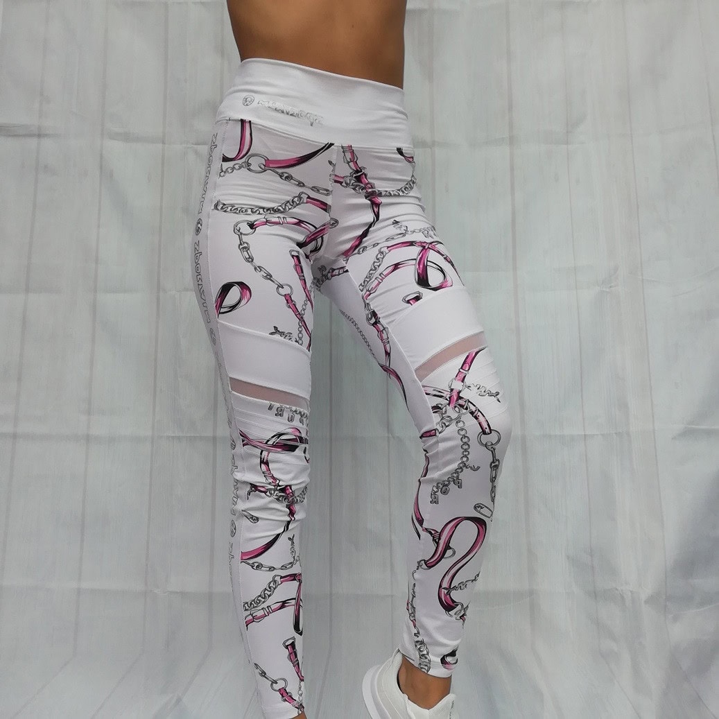 Legíny SPORTALM Flush Printed White - Legíny - 2