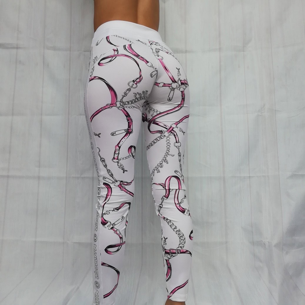 Legíny SPORTALM Flush Printed White - Legíny - 3