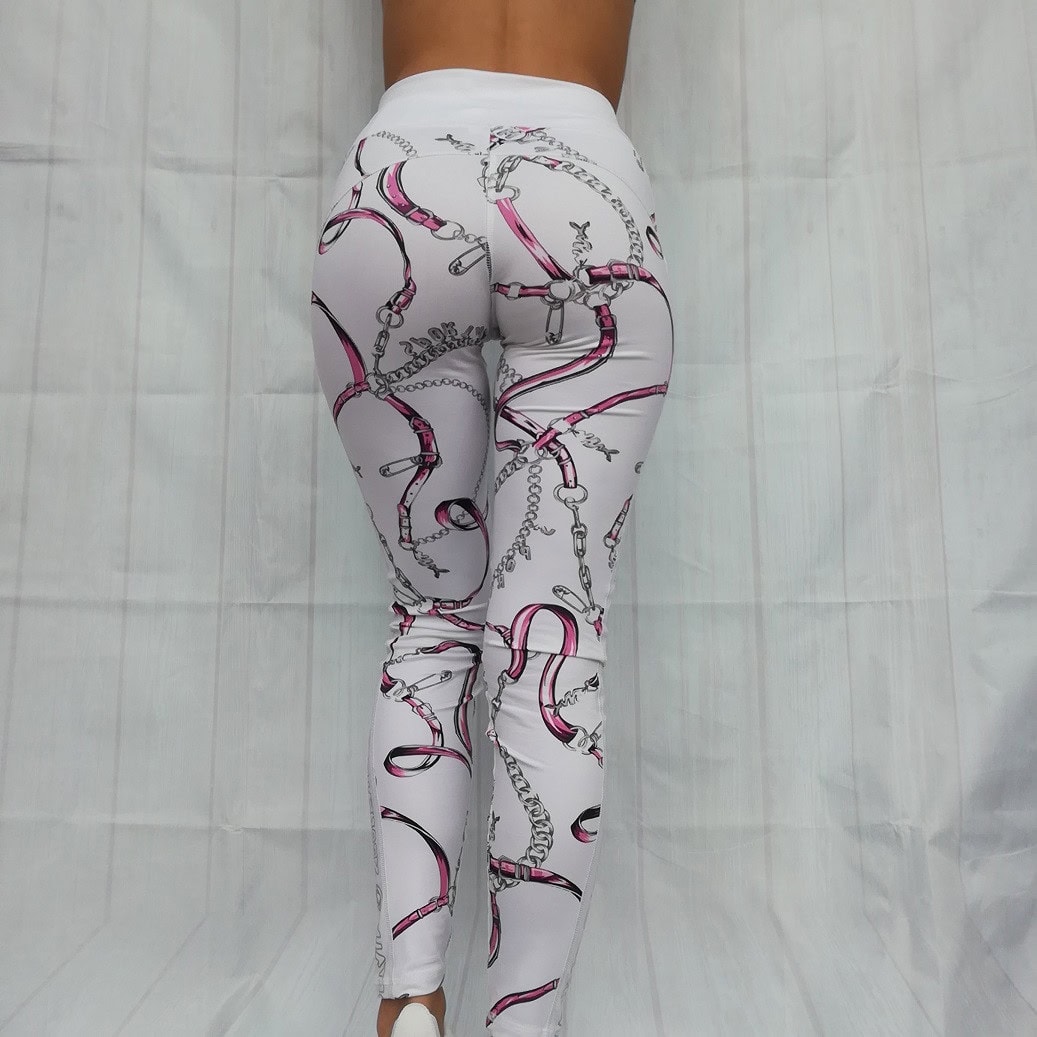 Legíny SPORTALM Flush Printed White - Legíny - 4