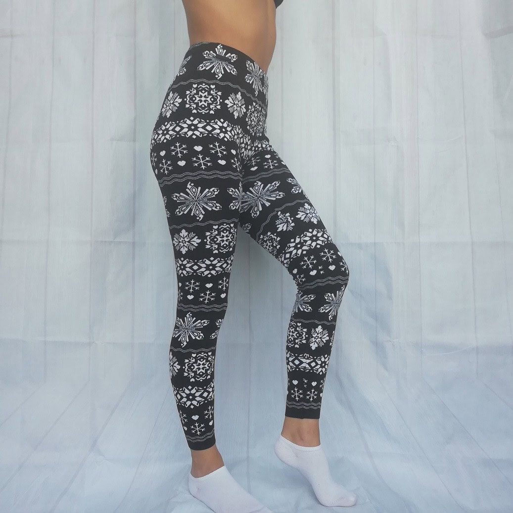 Zimné legíny NEWLAND Lady Leggings Black/White - Legíny - 1