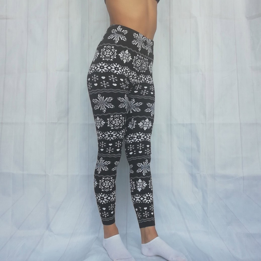 Zimné legíny NEWLAND Lady Leggings Black/White - Legíny - 3