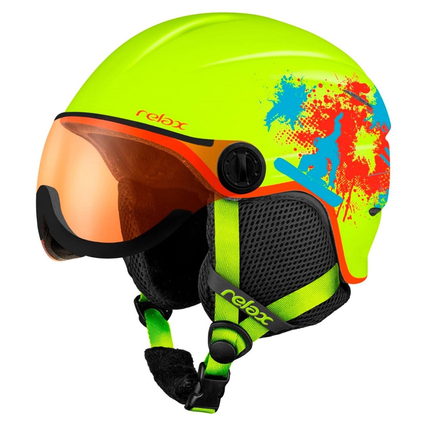 Lyžiarska prilba RELAX Twister Visor Matt Green - Detské prilby - 1