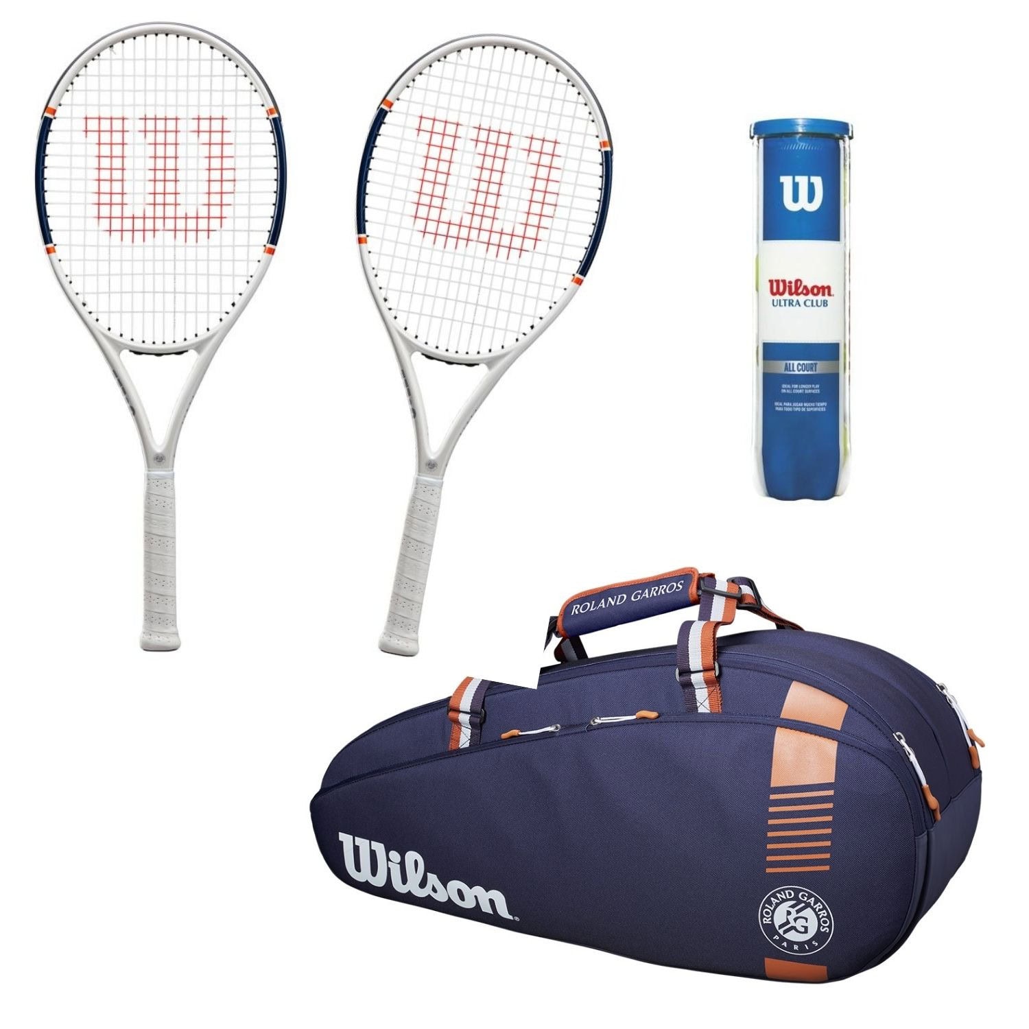 Tenisový set WILSON Roland Garros Triumph + Vak Team 6pack + Loptičky Ultra Club All Court - Tenisové sety Wilson - 1