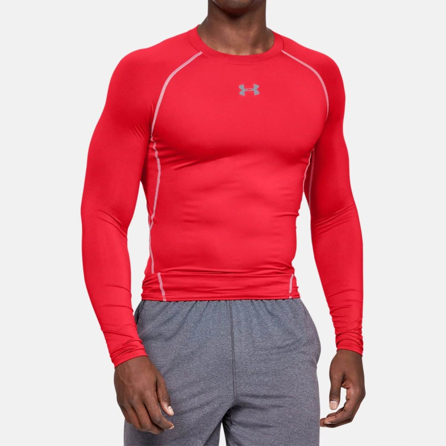 Kompresné tričko UNDER ARMOUR HG Armour LS Red - OBLEČENIE - 1