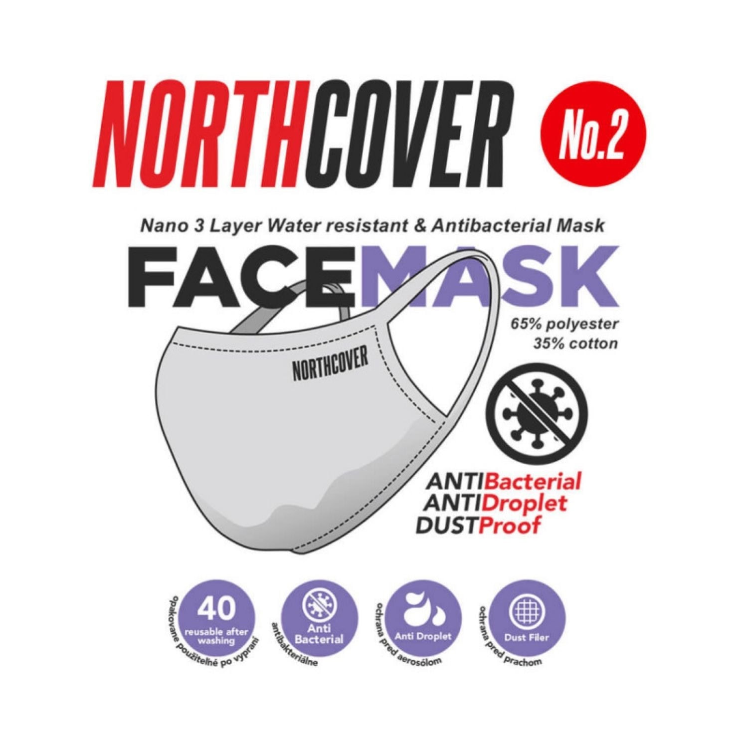 Antibakteriálna maska NORTHCOVER 5 ks - Respirátory / Rúška - 3
