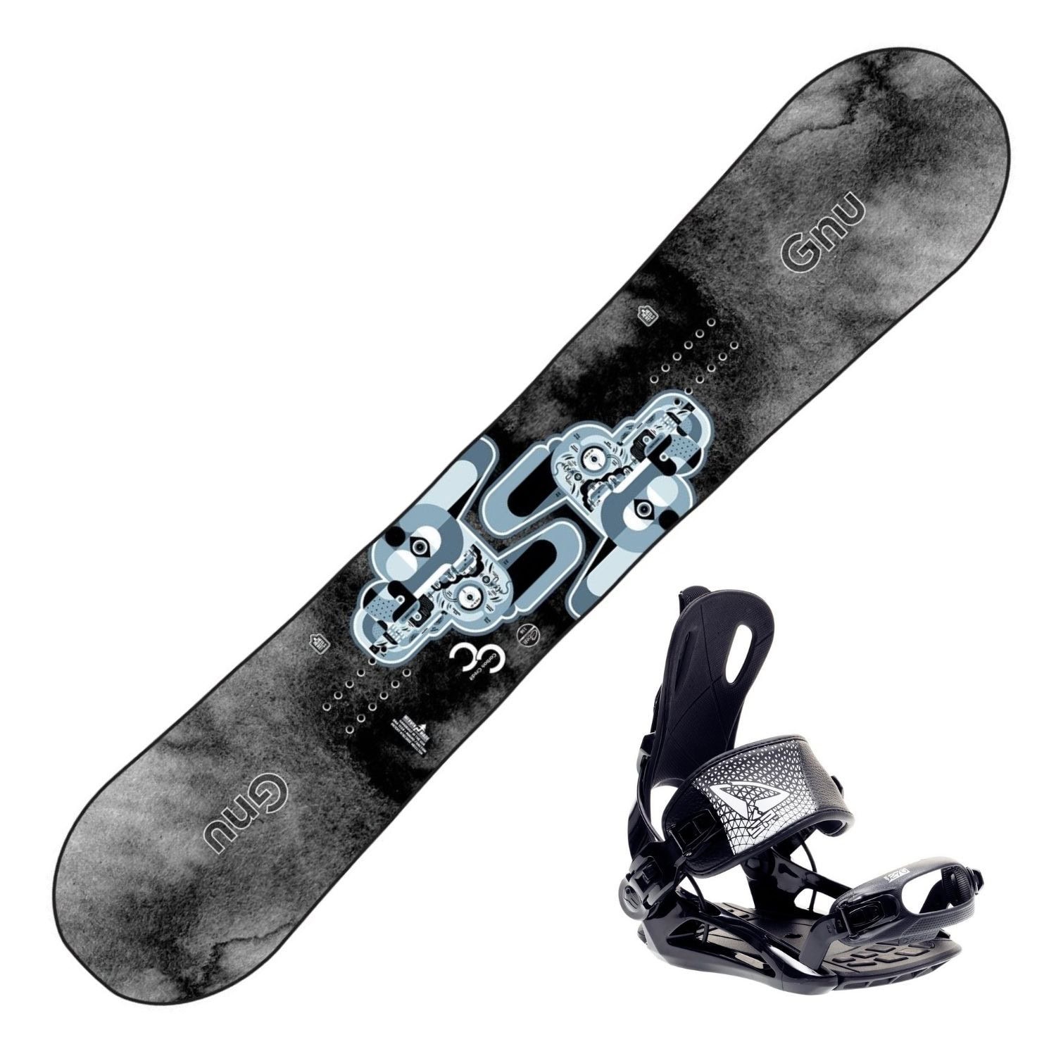 Snowboardový set GNU Carbon Credit s viazaním SP Fastec FT270 - Pánske sety - 1