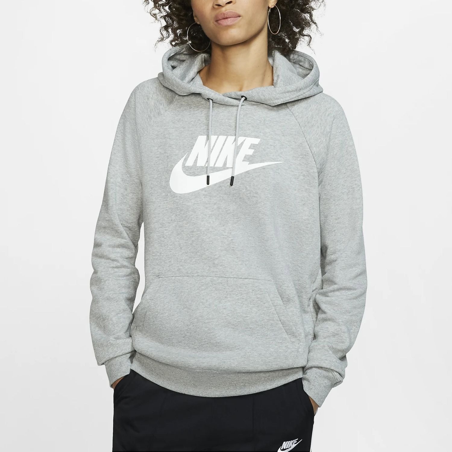 Mikina NIKE W NSW Essntl FLC GX Hoodie Grey - Mikiny s kapucňou - 1