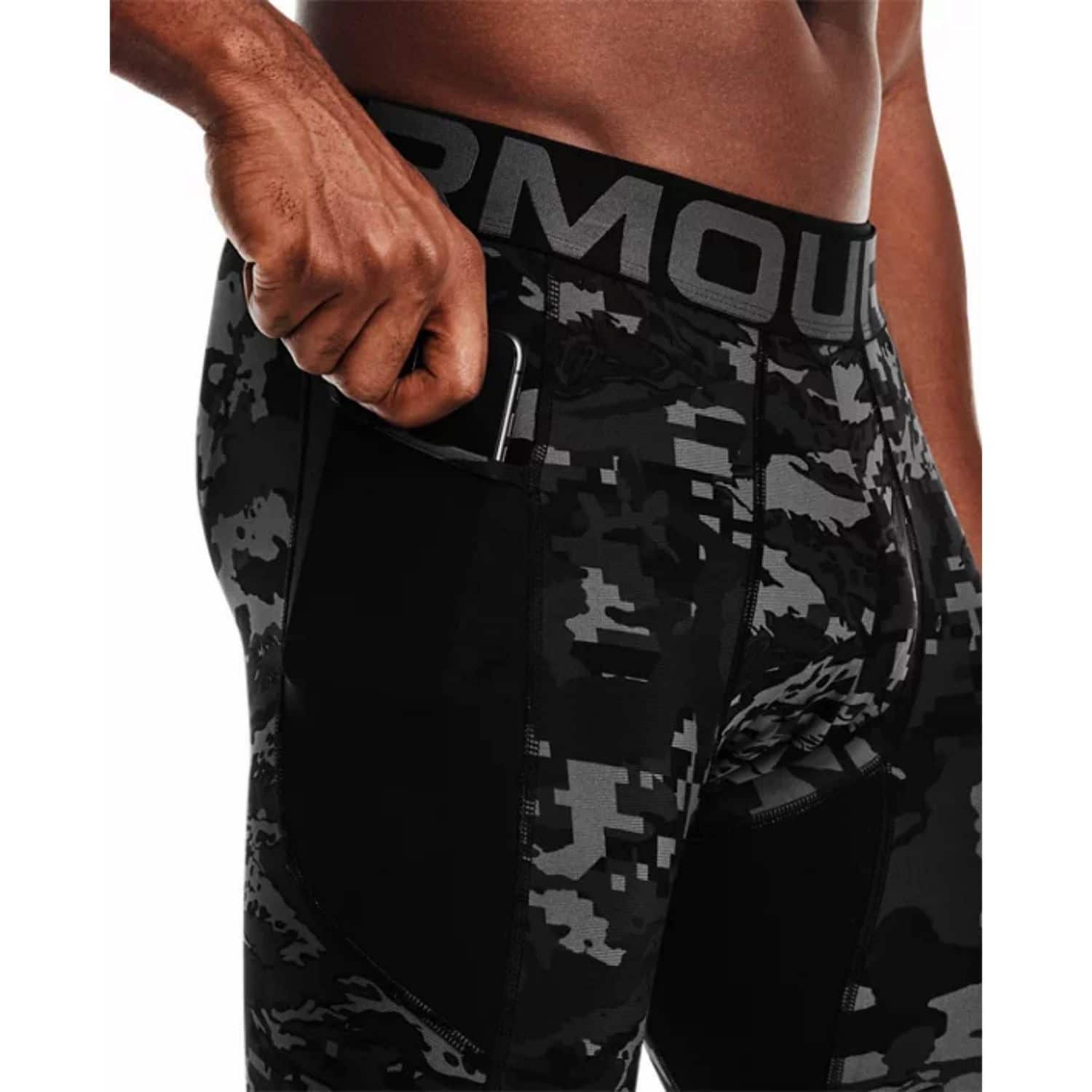 Legíny UNDER ARMOUR UA HG Armour Camo Black - Kompresné - legíny - 3