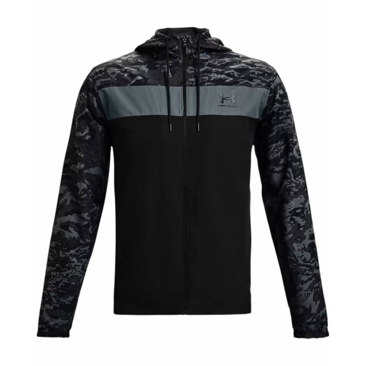 Bunda UNDER ARMOUR  UA Sportstyle Camo Windbreaker Black - Bundy & Vesty - 2