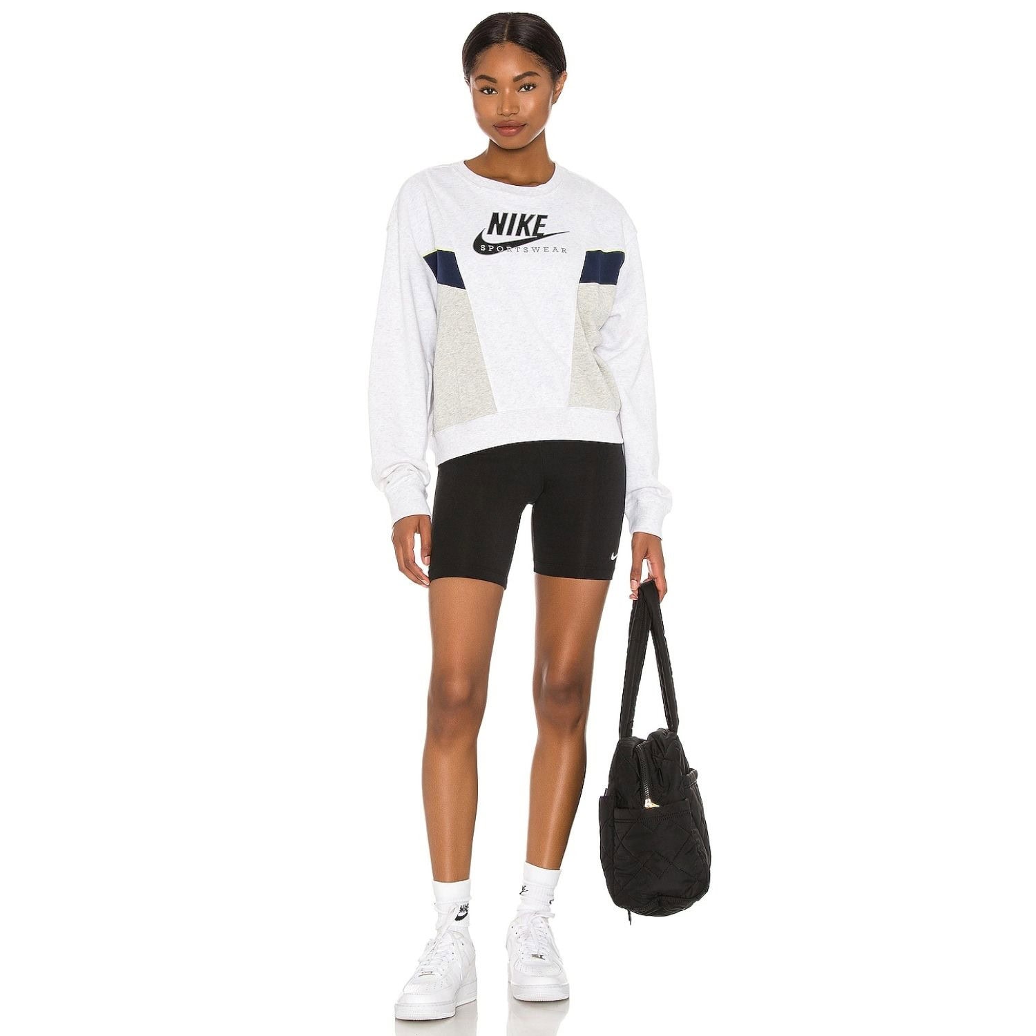 Mikina NIKE Sportswear Heritage Women Grey - Mikiny bez kapucne - 4