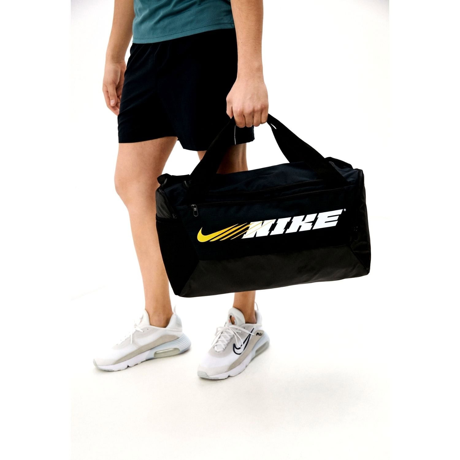 Športová taška NIKE Brasilia Graphic Train Black/Yellow - Športové tašky - 2