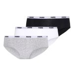 Nohavičky PUMA Hipster 3-pack Black/Grey