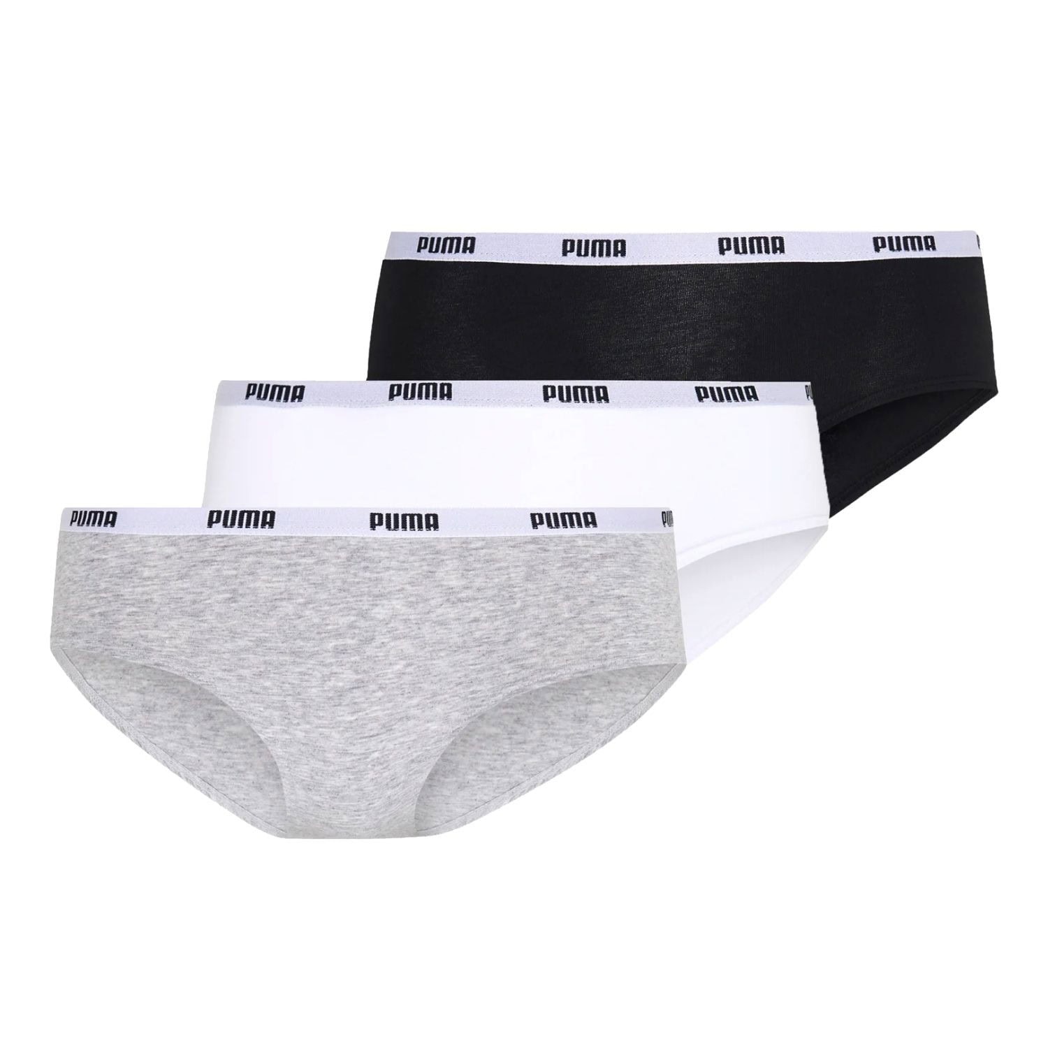 Nohavičky PUMA Hipster 3-pack Black/Grey - Spodná bielizeň - 1